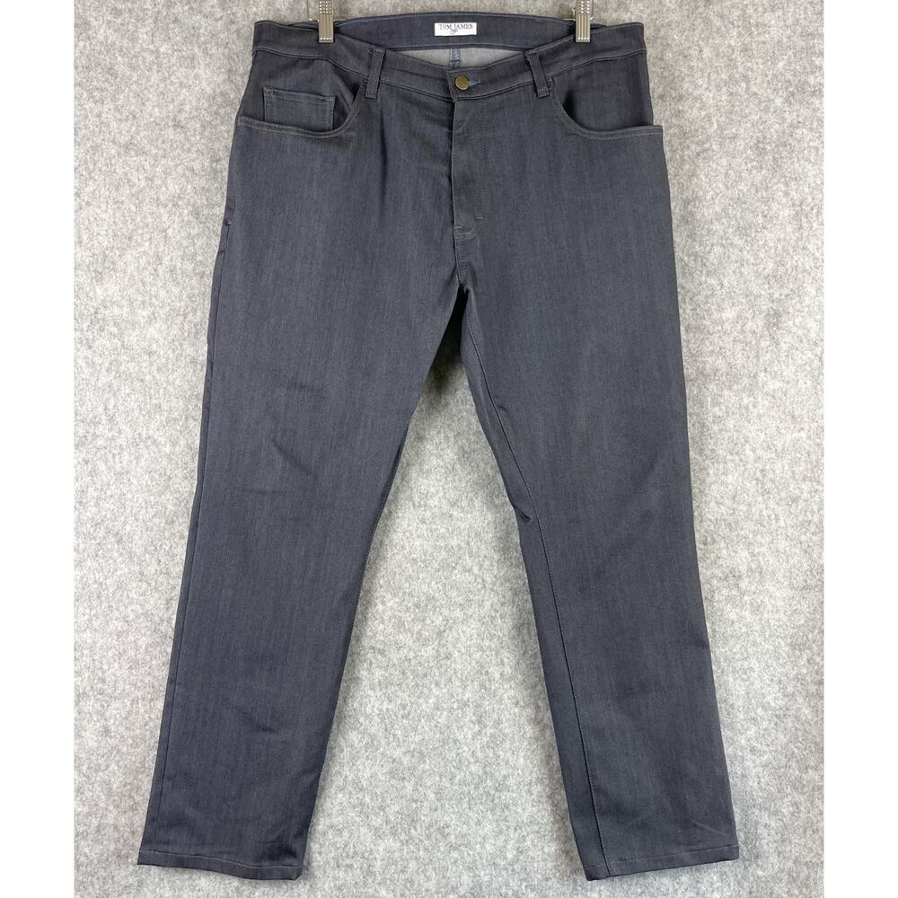 Tom James Blue Delta Jeans Pant Mens 36x27 Denim Stretch Bespoke Custom Made USA